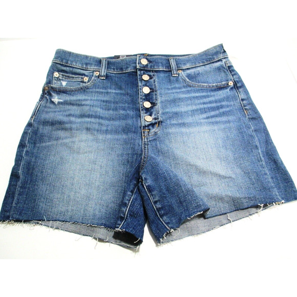 GAP Pants - NWT GAP 1969 High Rise Button Fly Denim Shorts Womens 8/29 Tall